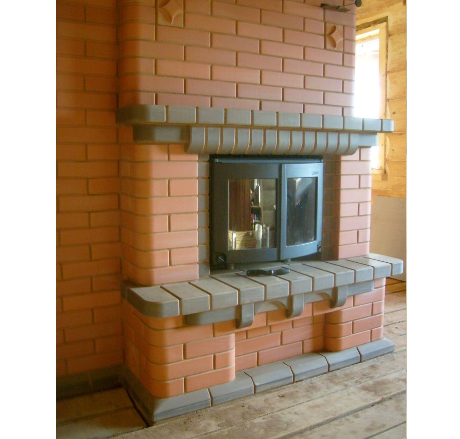 Камин из кирпича