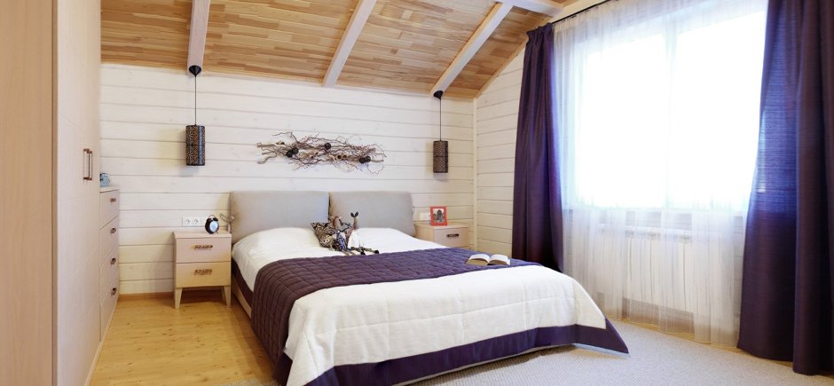 Мансарда имитация бруса Прованс