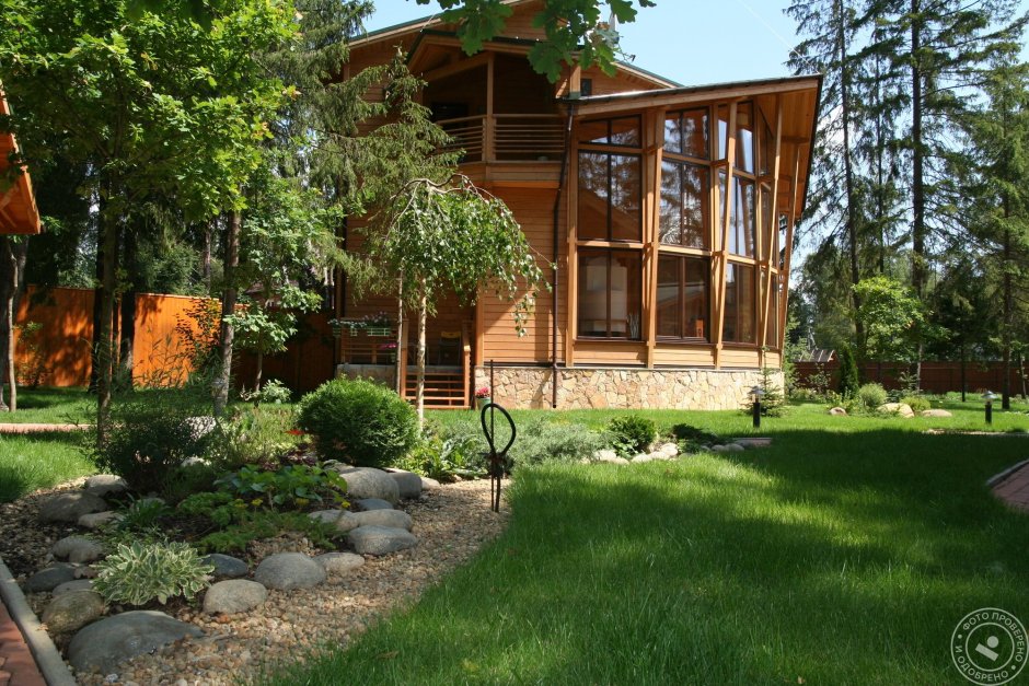 Ландшафт участка с соснами 15 соток