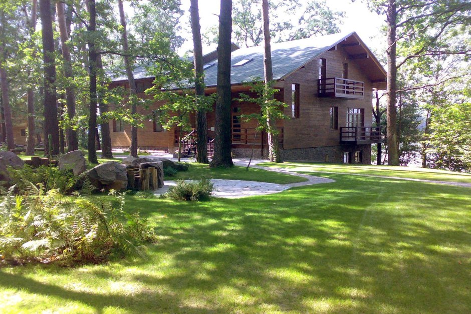 Дача с соснами на участке