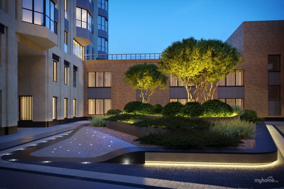 Внутренний двор жилого комплекса