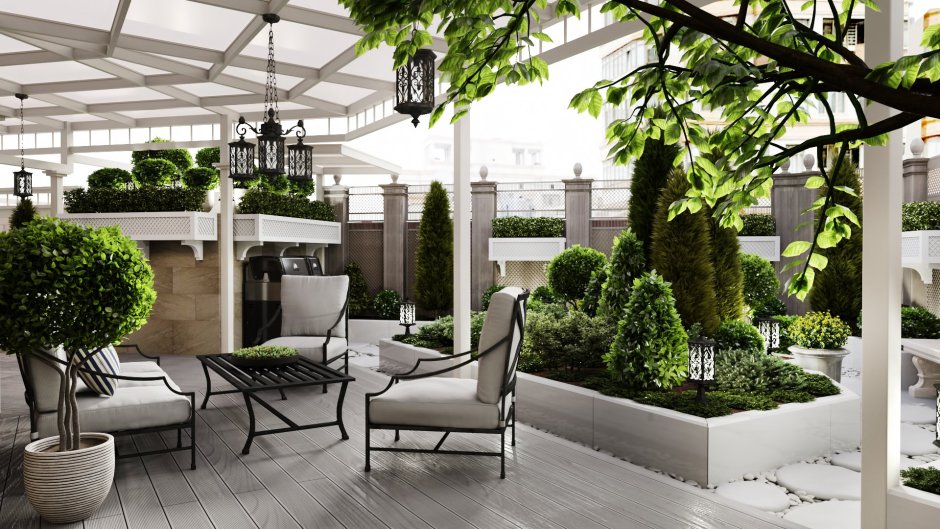 Патио на маленьком участке