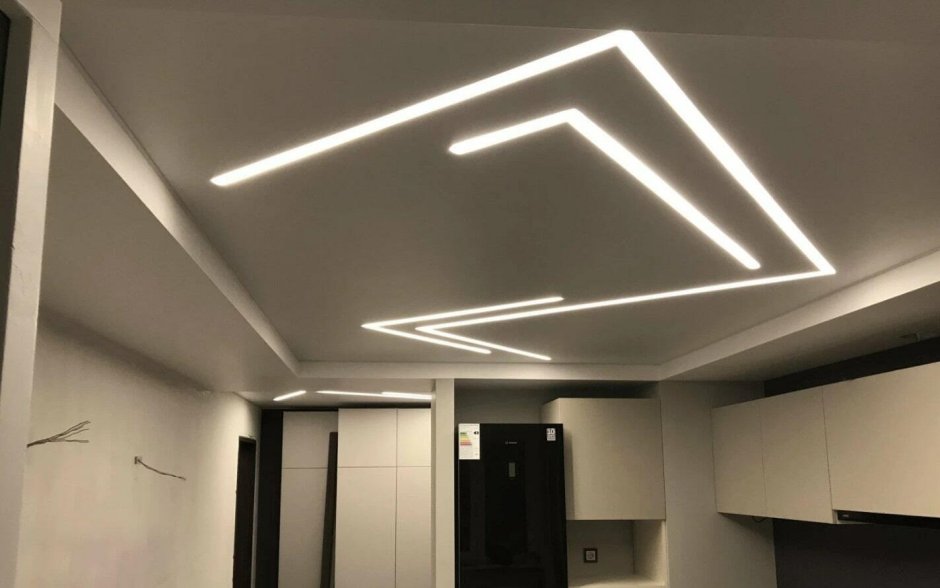 Световие Лиги на натяжной потолке