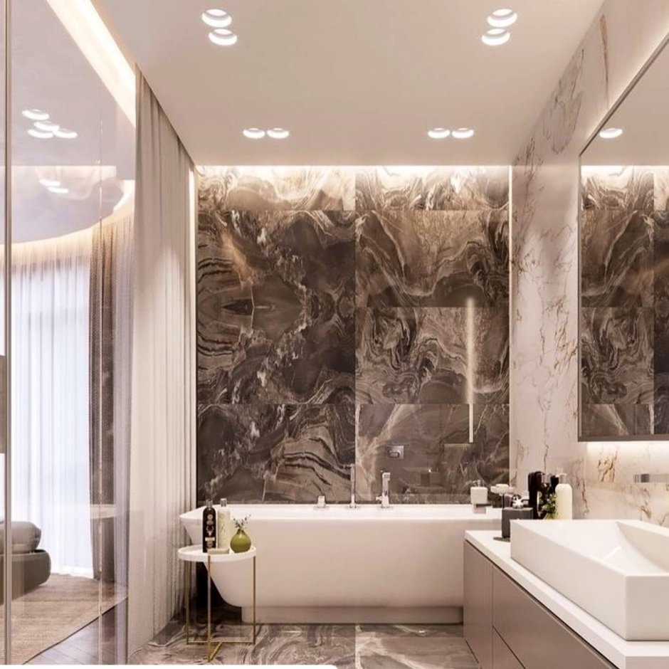 Ванная комната мраморная плитка