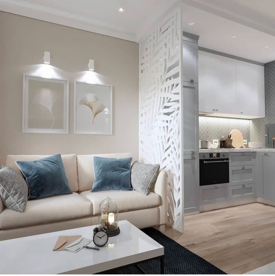 Диван в интерьере студии