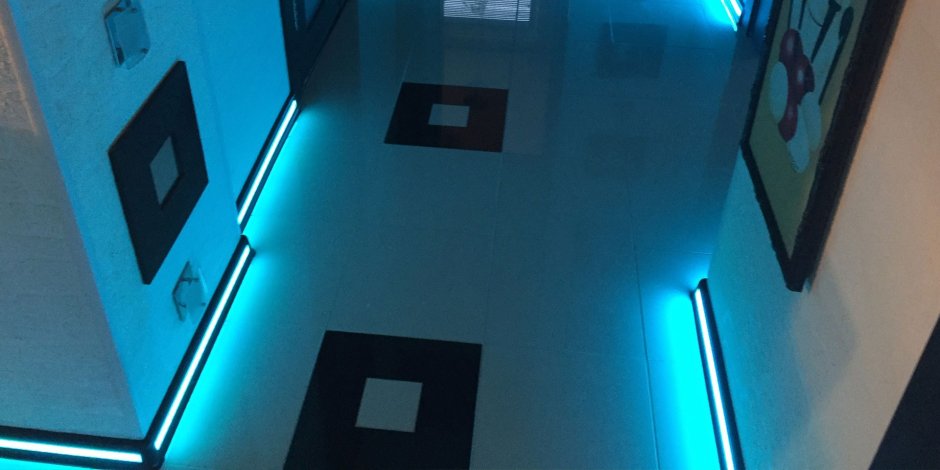 Светодиодная лента в комнате