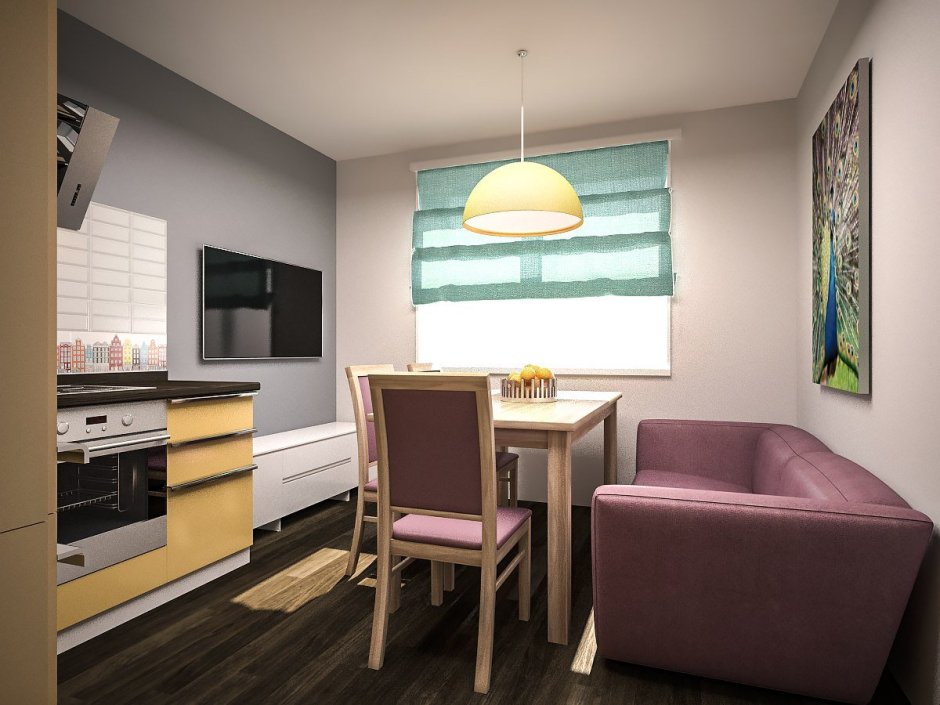 Кухня гостиная икеа 13м