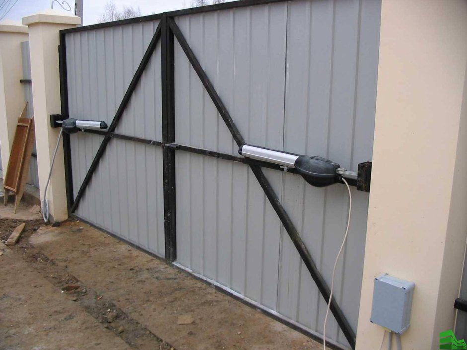 Автоматика для распашных ворот наружу 180 градусов