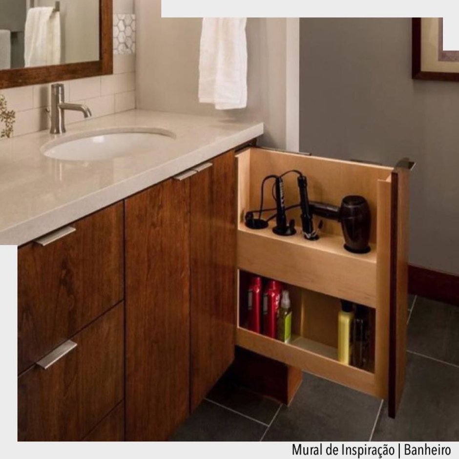 Выдвижной шкаф для ванной комнаты