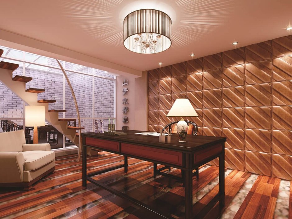 Медные панели в интерьере квартиры