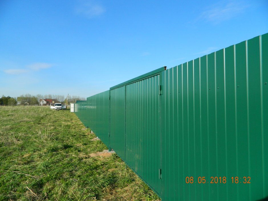 Забор профлист RAL 6018