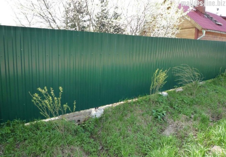 Зеленый забор ral6002 штакетник