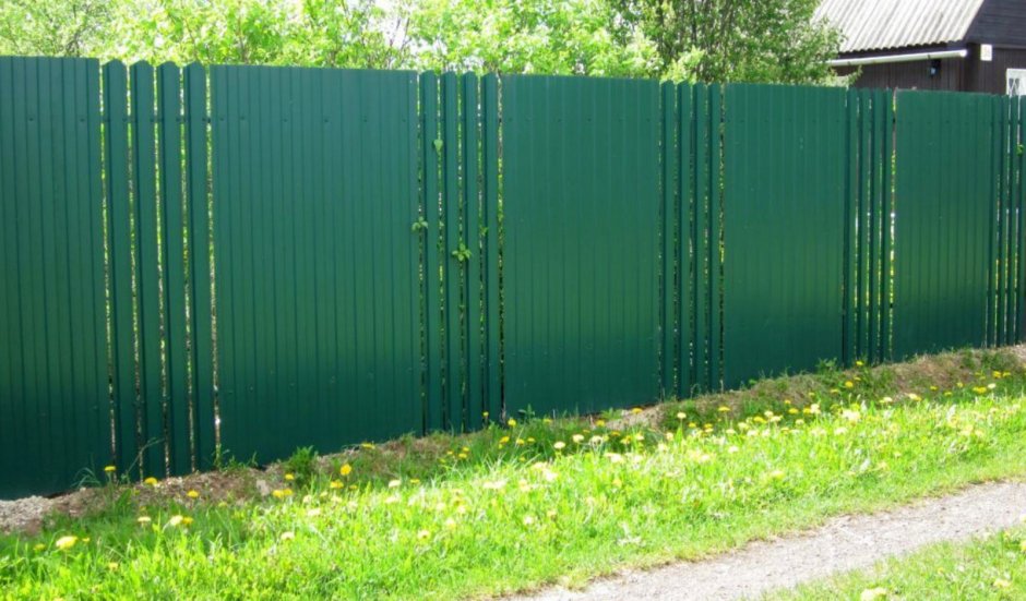 Профлист забор 2м RAL 3075