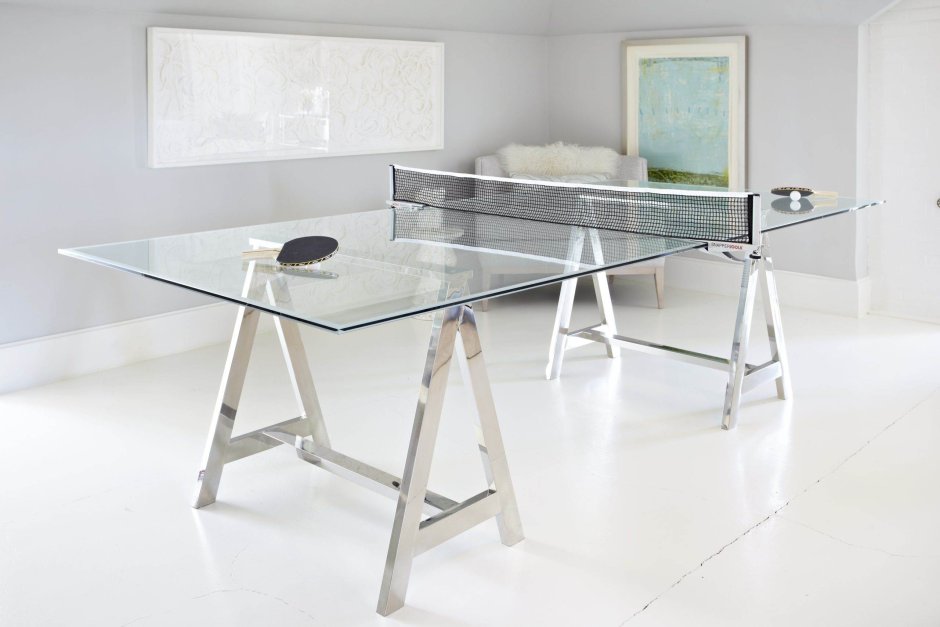 Стеклянный стол для пинг понга