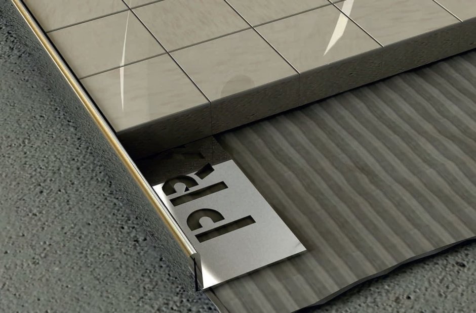 Г образный профиль для плитки из нержавеющей стали 10 мм