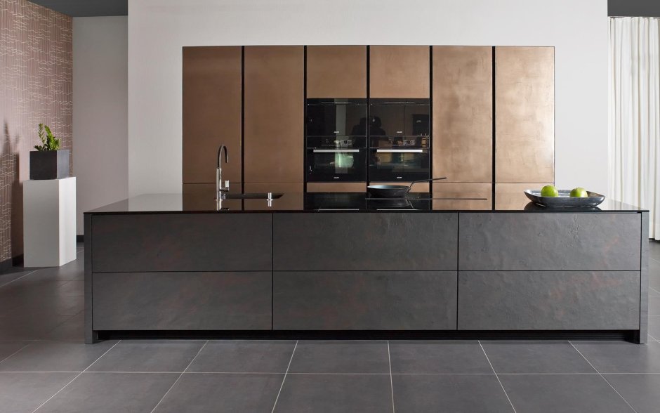 Zetta каменный шпон кухня