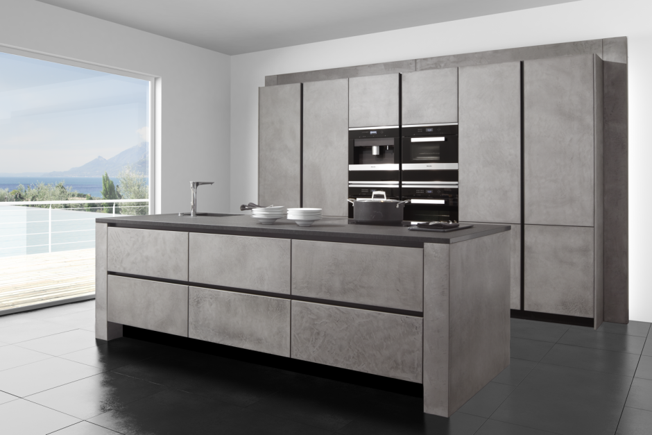 Серый камень Эггер кухня