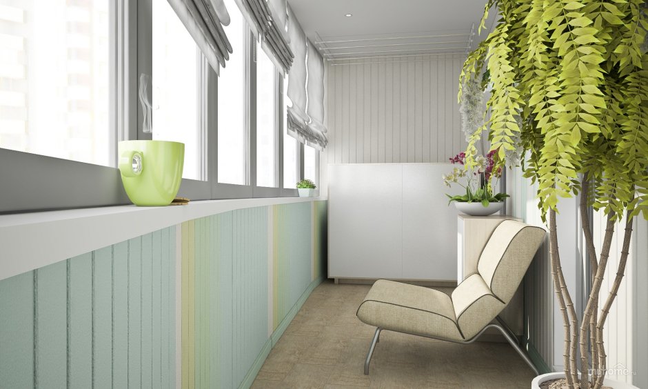 Отделка балкона