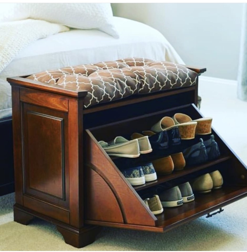 Пуфик-обувница для прихожей