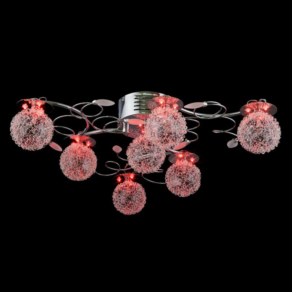 Люстра Eurosvet 5605/7 хром / синий + красный + фиолетовый, g4, 21 Вт