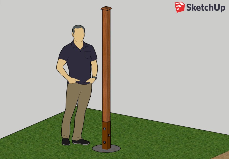 Деревянный столб в землю