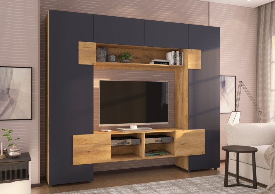 Стенка Ривьера дуб крафт