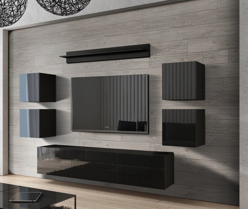 Стенки в зал с нишей под телевизор