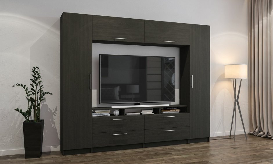 Гостиная мини графит дуб крафт