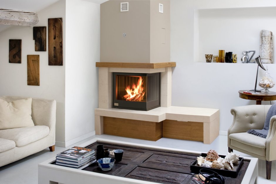 Дизайн угловых каминов