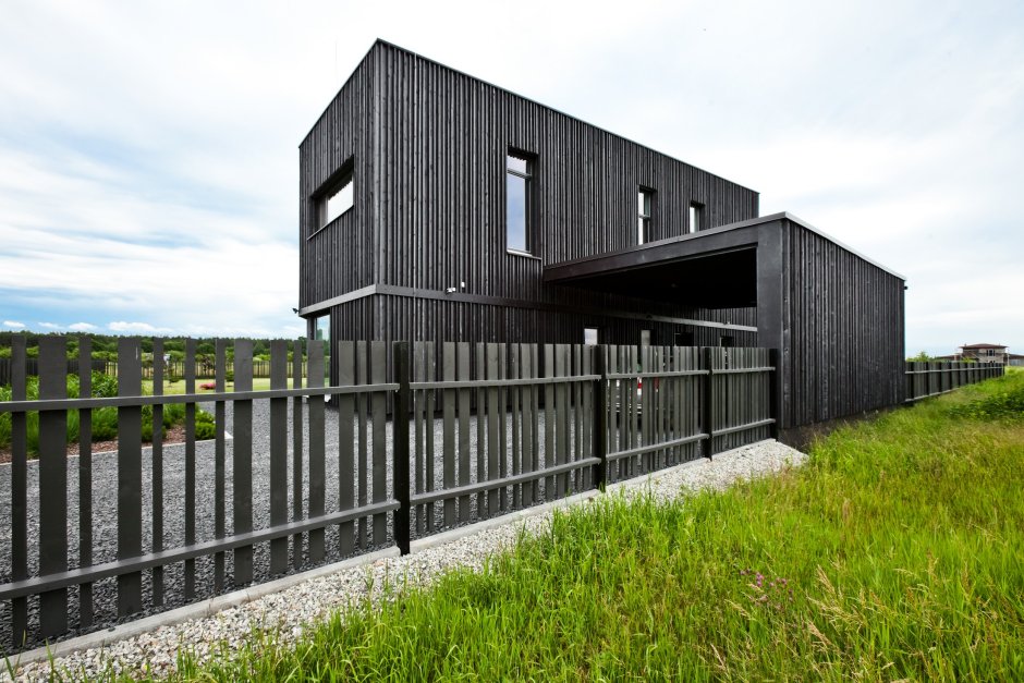 Бетонный забор барнхаус