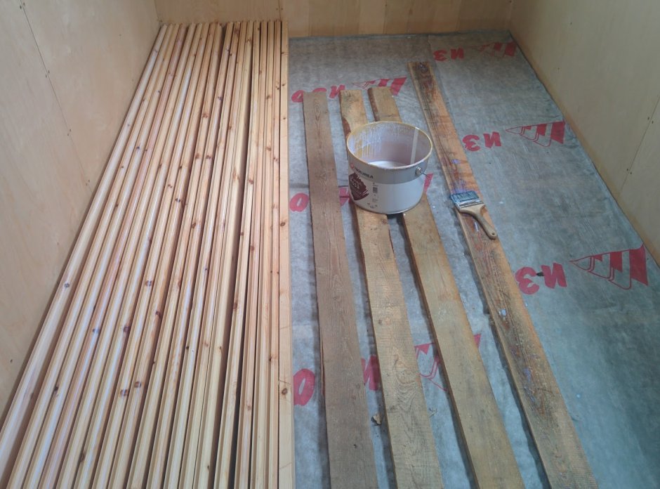 Утепление пола в бытовке