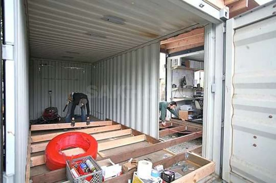 Чертеж строительной бытовки на металлическом каркасе 2.5*4