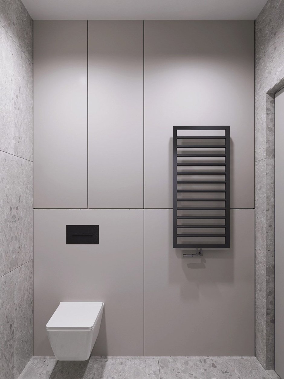 Инсталляция в туалете с полками