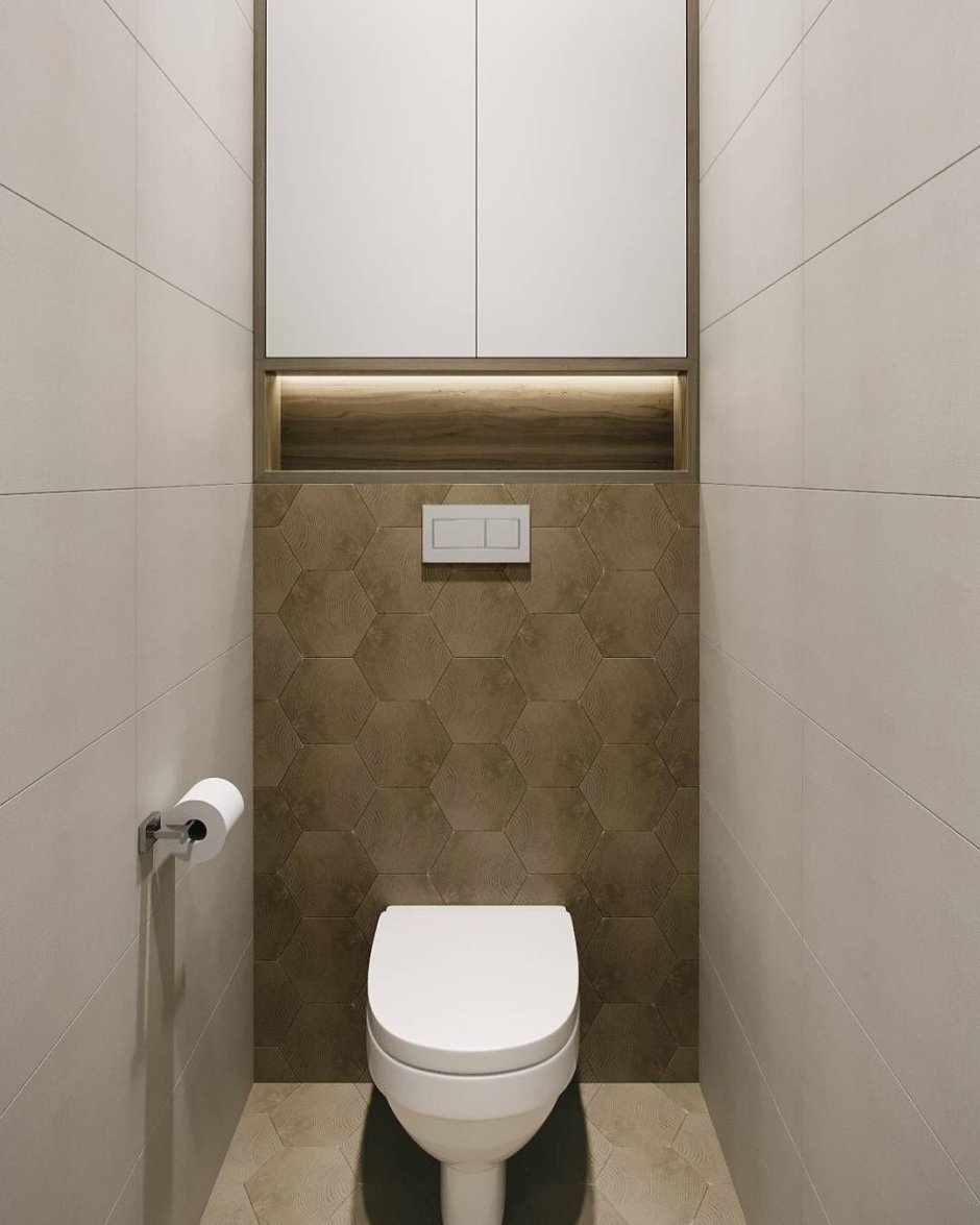 Интерьер туалета маленького