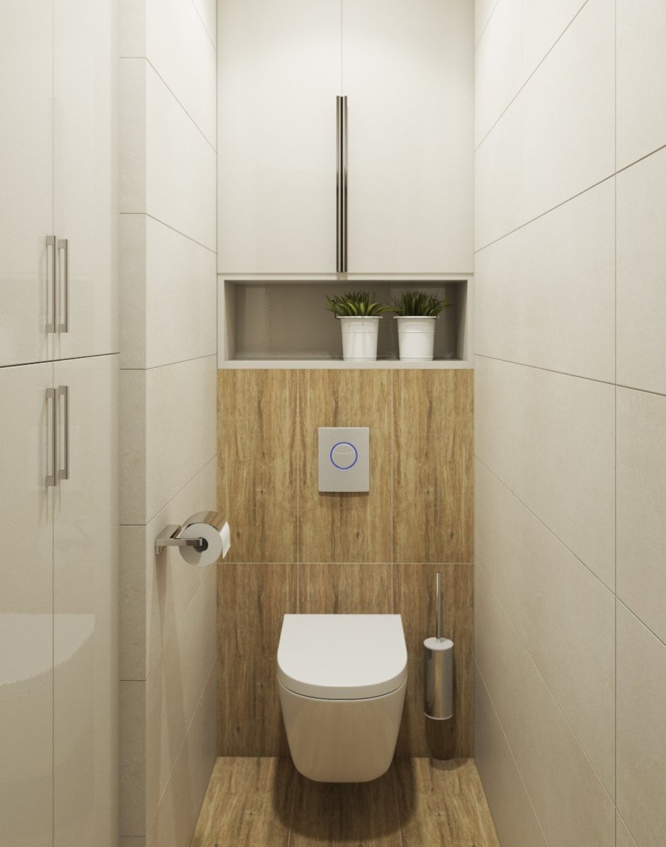 Шкаф над инсталляцией в ванной