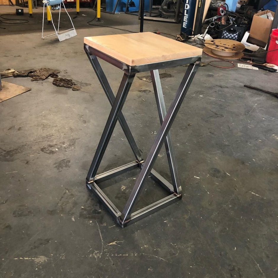 Табурет стул фигурный Винтаж ретро СССР металлический