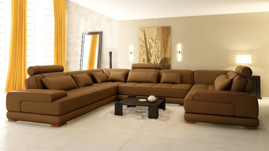 Стильные угловые диваны в гостиную