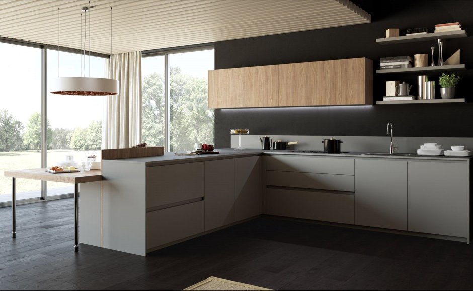 Кухня белый кашемир фасад АГТ 383