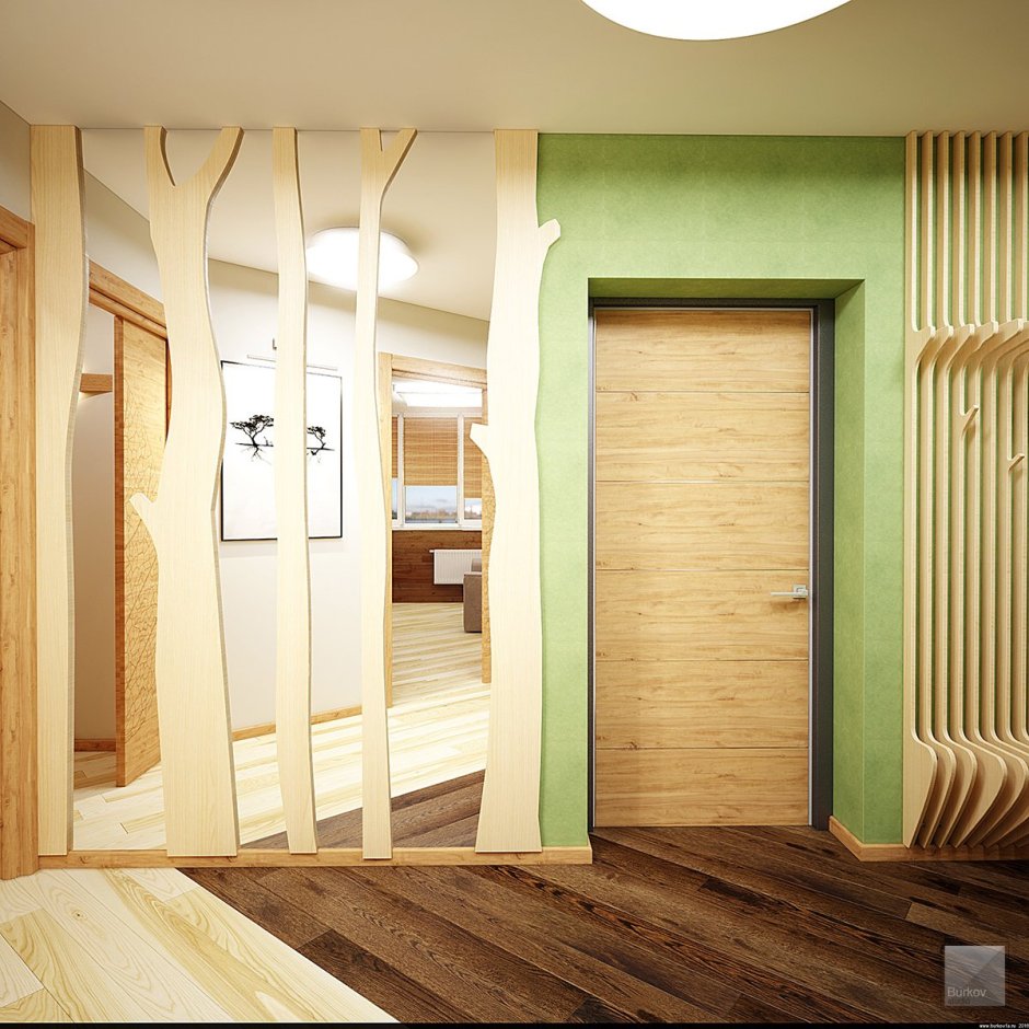 Прихожая в эко стиле