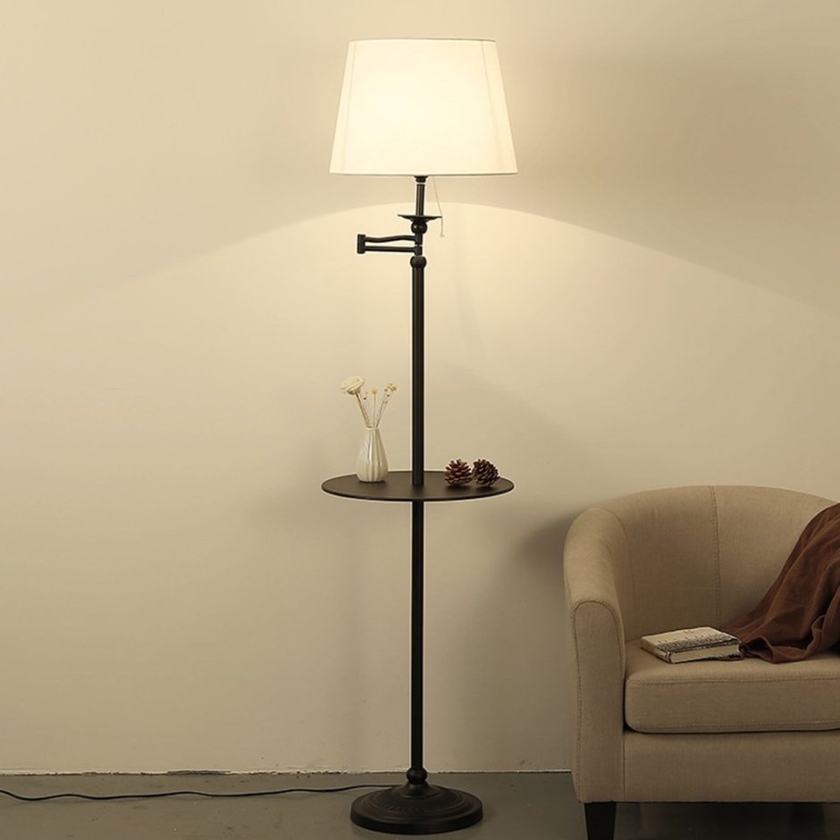 Торшер напольный со столиком прикроватный