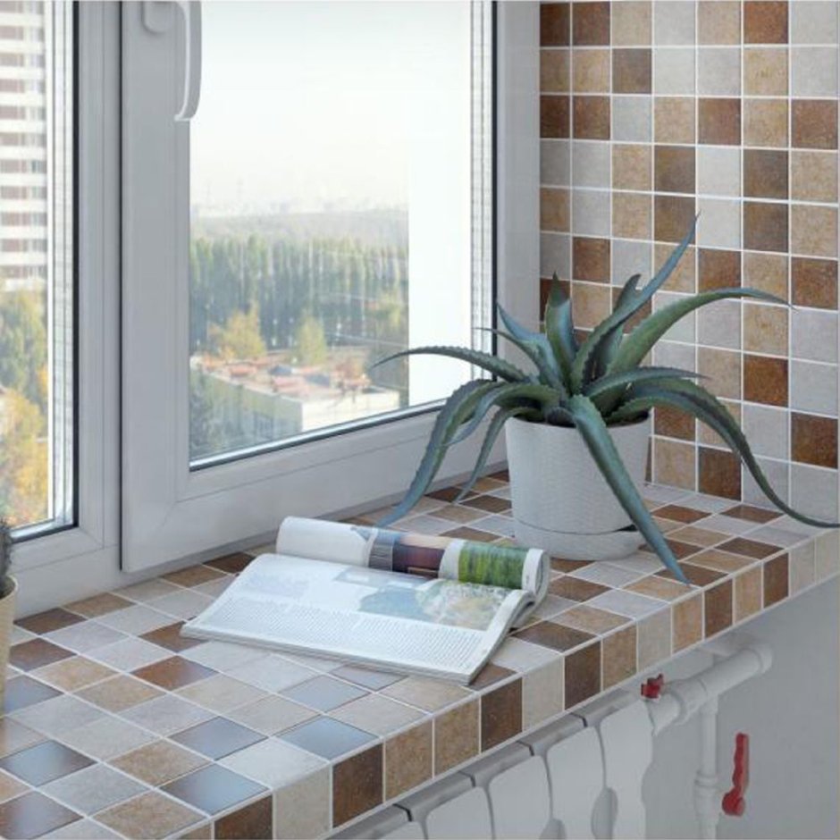 Оконные откосы из плитки