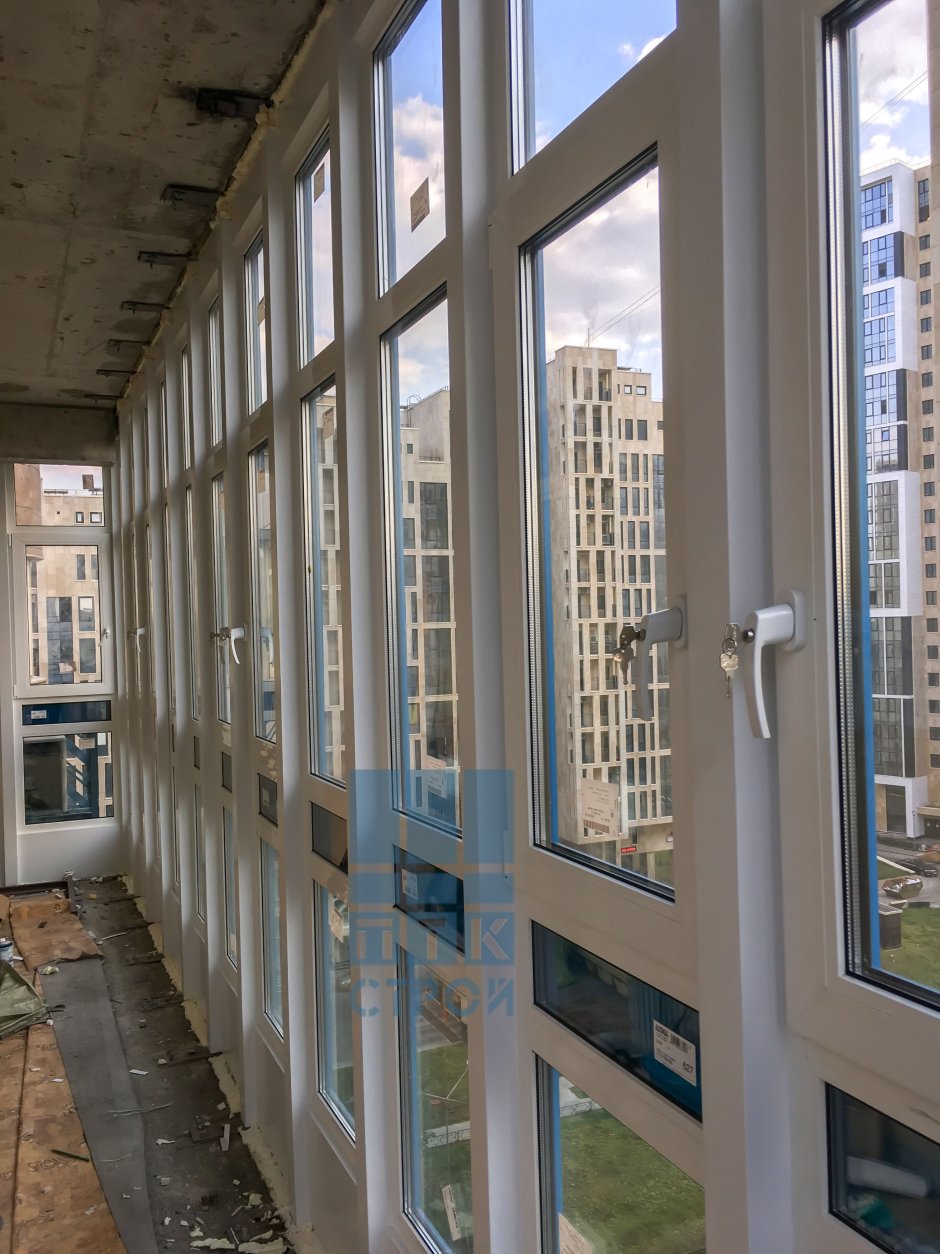 Остекление лоджий фасад