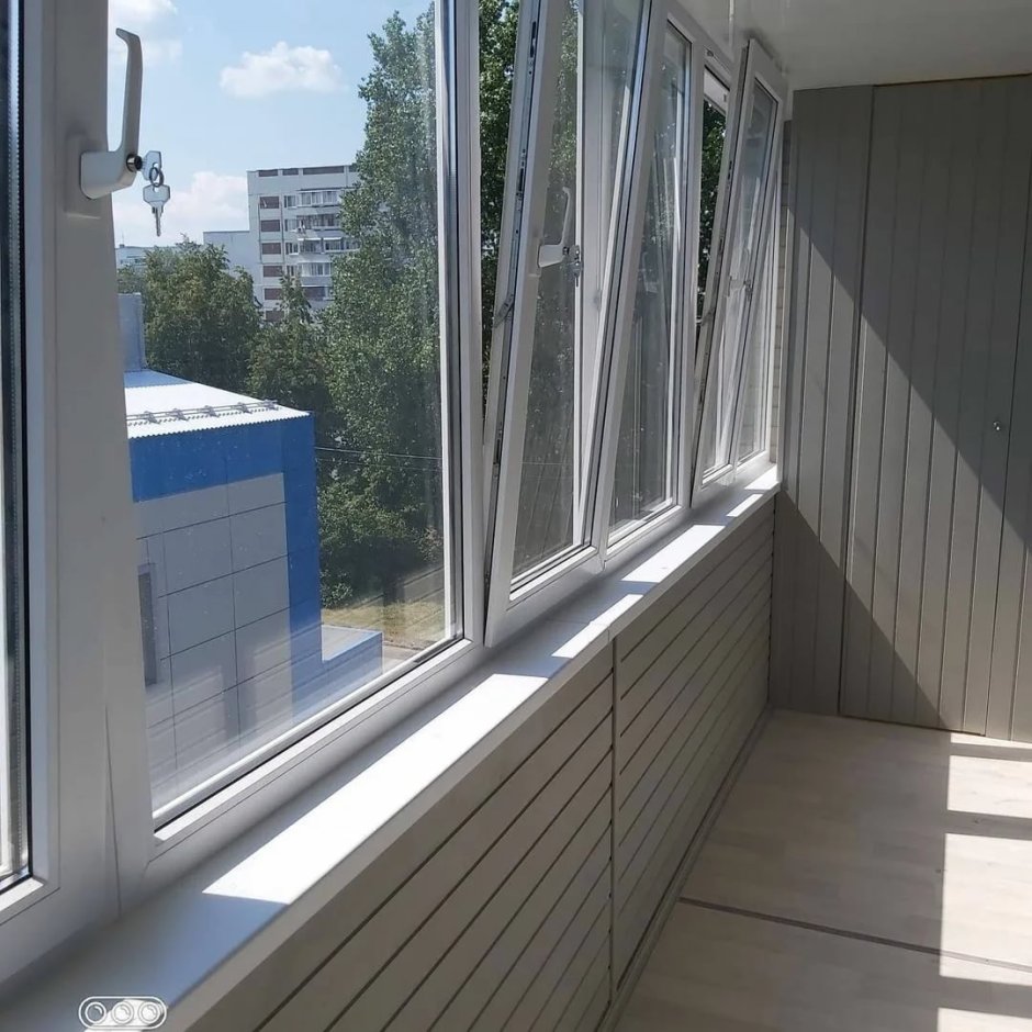 Остекление вторым контуром лоджии