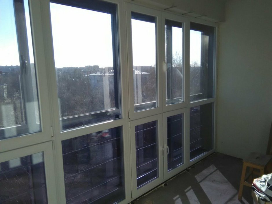 Остекление вторым контуром лоджии