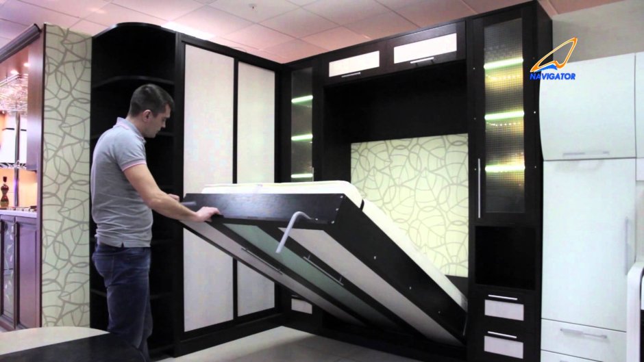 Кровать со столом и шкафом