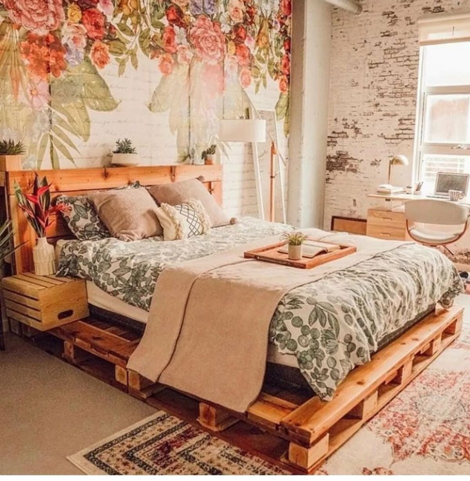 Спальня в деревенском стиле