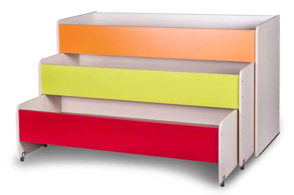 Кровать детская 20 (ЛДСП)трёхъярусная в тумбе