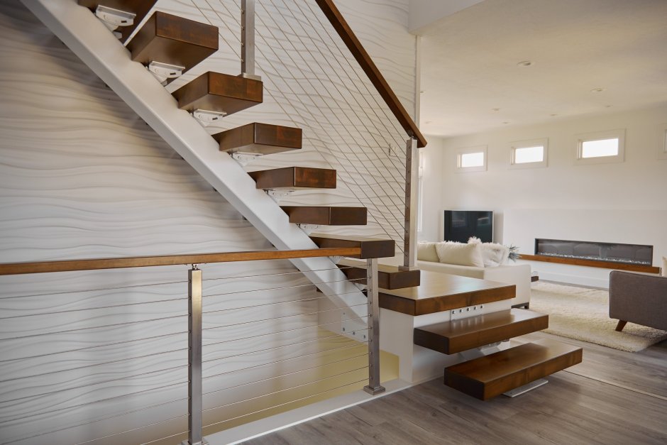 Лестница из паркетной доски