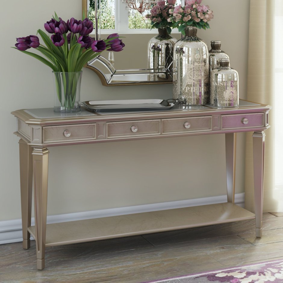 Консольный стол в нише