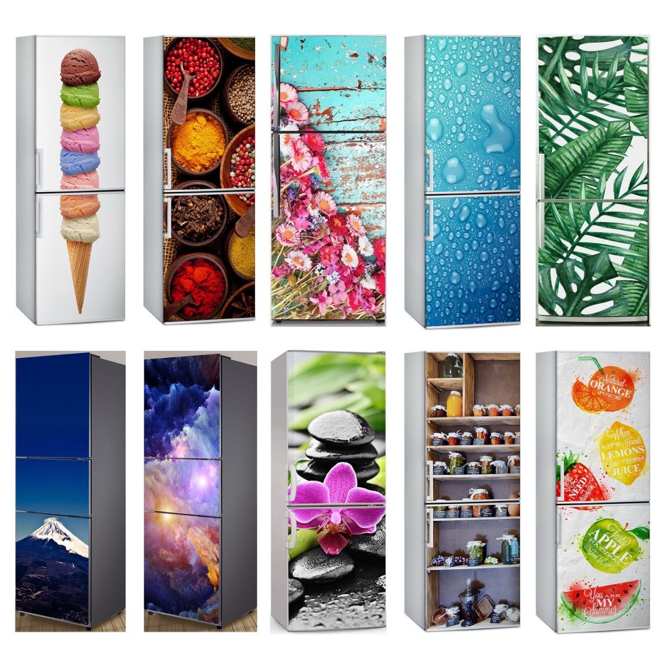 Виниловая пленка на холодильник